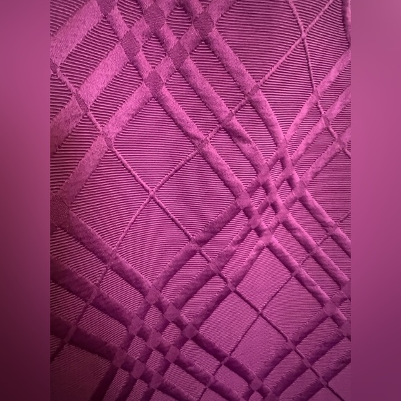 💜 Tahari Plum Jacquard Sheath Dress - Picture 6 of 6